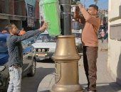 تركيب صناديق القمامة لدعم منظومة النظافة بشوارع مدينة بنى سويف