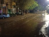 أمطار غزيرة فى بنى سويف وانقطاع الكهرباء ببعض قرى المحافظة.. لايف