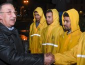 محافظ الإسكندرية فى جولة مسائية لمتابعة أعمال تصريف تراكمات المياه 