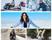 5 فنانات استقبلن العام الجديد وسط الثلوج خارج مصر.. تعرف عليهن 