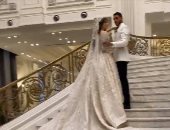 النظرة الأولى لـ رامى ربيعة لزوجته قبل حفل زفافهما.. صور
