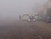 غلق طريق بورسعيد ـ دمياط بسبب الشبورة الكثيفة لليوم الثانى على التوالى