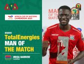 موسى بارو أفضل لاعب في مباراة موريتانيا ضد جامبيا بكأس الأمم الإفريقية