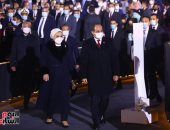 الرئيس السيسي والسيدة قرينته يصلان مقر مشروع النصب التذكارى لإحياء الإنسانية.. صور