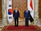 الرئيس السيسى يستقبل رئيس كوريا الجنوبية بقصر الاتحادية