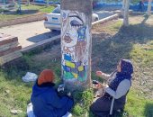طالبات تربية نوعية كفر الشيخ يزينّ الشوارع والأشجار.. فيديو وصور
