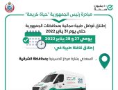 "الصحة" تطلق قافلة طبية مجانية ضمن مبادرة حياة كريمة بالشرقية