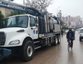 "مياه القليوبية" تنشر معداتها لسرعة التعامل مع مياه الأمطار