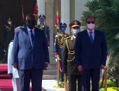 الرئيس السيسي يستقبل نظيره الجيبوتى فى قصر الاتحادية بمراسم رسمية