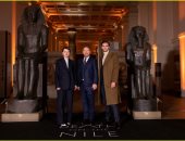 عرض خاص لأبطال Death on the Nile وسط الآثار الفرعونية بالمتحف البريطانى