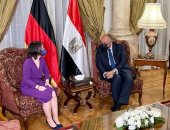 جلسة مباحثات مشتركة بين سامح شكرى ووزيرة خارجية ألمانيا فى قصر التحرير