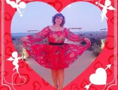 إلهام شاهين تحتفل بالفلانتين بصورة وفستان أحمر وتوجه رسالة حب للجميع