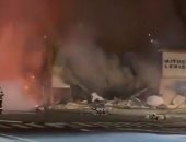 انفجار هائل فى نيويورك إثر اصطدام شاحنة وقود بمبنى بلونج آيلاند.. فيديو