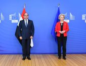 شاهد لقاء الرئيس السيسى برئيسة المفوضية الأوروبية على هامش زيارته لبروكسل