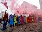 احتجاجات طلاب المدارس الثانوية ضد نظام التعليم فى إيطاليا
