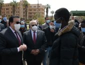 وزير التعليم العالى ورئيس جامعة القاهرة يتفقدان المدينة الجامعية