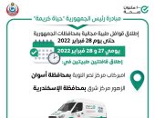الصحة تطلق قافلتين طبيتين ضمن مبادرة "حياة كريمة"