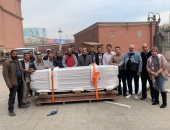 المتحف المصري الكبير يستقبل 13 قطعة أثرية ضخمة من المتحف المصري بالتحرير