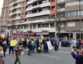 الآلاف فى إسبانيا يتظاهرون ضد غزو روسيا لأوكرانيا.. صور 