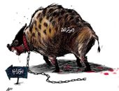 وحش "المرتزقة" يتجه إلى الأراضي الأوكرانية بكاريكاتير جريدة الشرق الأوسط
