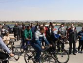 محافظ المنيا يطلق شارة البدء لماراثون دراجات على كورنيش النيل