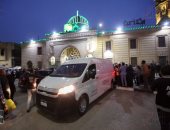 وصول جثمان زكي فطين عبد الوهاب مسجد السيدة نفيسة.. صور