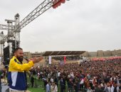 محمود العسيلى وعليش ولوكا يتألقون فى حفل بجامعة حلوان بمشاركة 45 ألف طالب