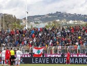 توقف مباراة لبنان وسوريا بتصفيات كأس العالم بسبب شغب الجماهير 