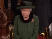 شاهد بكاء الملكة إليزابيث فى حفل تأبين الأمير فيليب ..صور