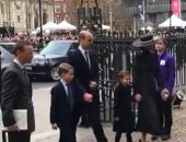 لحظة وصول كيت ميدلتون والأمير وليام وأطفالهما لحضور تأبين الأمير فيليب.. فيديو