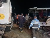 ارتجاج وكدمات.. الحالة الصحية لـ5 مصابين بحادث انقلاب سيارة نقل بالحمام 