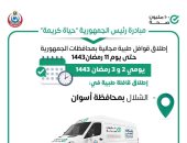 الصحة تطلق قافلة طبية بأسوان ضمن مبادرة حياة كريمة اليوم
