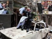 فرحتهما أقوى من الحرب.. ممرضة وطبيب أوكرانيان يحتفلان بزفافهما فى خاركيف "صور"