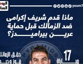 ماذا قدم شريف إكرامى ضد الزمالك قبل حماية عرين بيراميدز؟..إنفوجراف