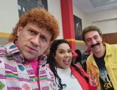 شيماء سيف مع أحمد مكى ومحمد سلام من كواليس "الكبير أوى 6" 