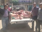 ضبط 315 كيلو من اللحوم مذبوحة خارج المجازر بمركز ديرمواس بالمنيا