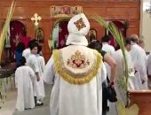 الكنيسة الكاثوليكية بالمعادى تحتفل بأحد الشعانين وسط إجراءات احترازية