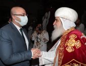 محافظ بنى سويف يشهد مراسم قداس عيد القيامة المجيد بمطرانية بني سويف وببا