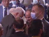 الرئيس السيسى: شايف أستاذ حمدين أهلا وسهلا سعداء بوجودكم معانا