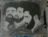 قارئ يبدع فى رسم برتوريهات لفخر العرب "محمد صلاح"