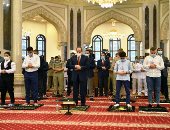 الرئيس السيسى يؤدى صلاة عيد الفطر بمسجد المشير طنطاوى 