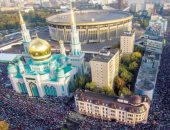 الإفتاء الروسية: 180 ألف مسلم يؤدون صلاة العيد فى الجامع الكبير بموسكو خلف المفتى العام
