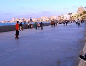 شاهد أجواء كورنيش الإسكندرية الآن.. بث مباشر
