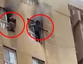 تلفزيون اليوم السابع ينفرد بأول لقطات لإنقاذ ضحايا حريق شقة مدينة نصر
