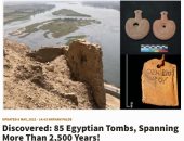 موقع أجنبى يلقى الضوء على اكتشاف 58 مقبرة عمرها أكثر من 2000 عام بسوهاج 