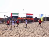 شواطئ الإسكندرية تستقبل مباراة ودية بين المنتخب المصرى والإماراتي للكرة الشاطئية
