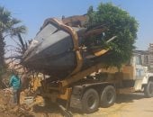 أحدث معدات هيئة نظافة القاهرة لنقل الأشجار والنخيل وإعادة زراعتها.. صور