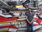 ابن دمياط المبتكر.. حول العجلة طيارة والناس بتجرى وراه علشان تتصور فيها.. لايف