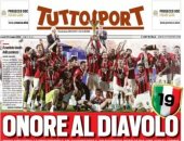 ميلان يتصدر أغلفة صحف إيطاليا بعد حصد لقب الدوري منذ 11 عامًا