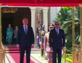 الرئيس السيسي يستقبل نظيره البولندى بقصر الاتحادية وسط مراسم استقبال رسمية